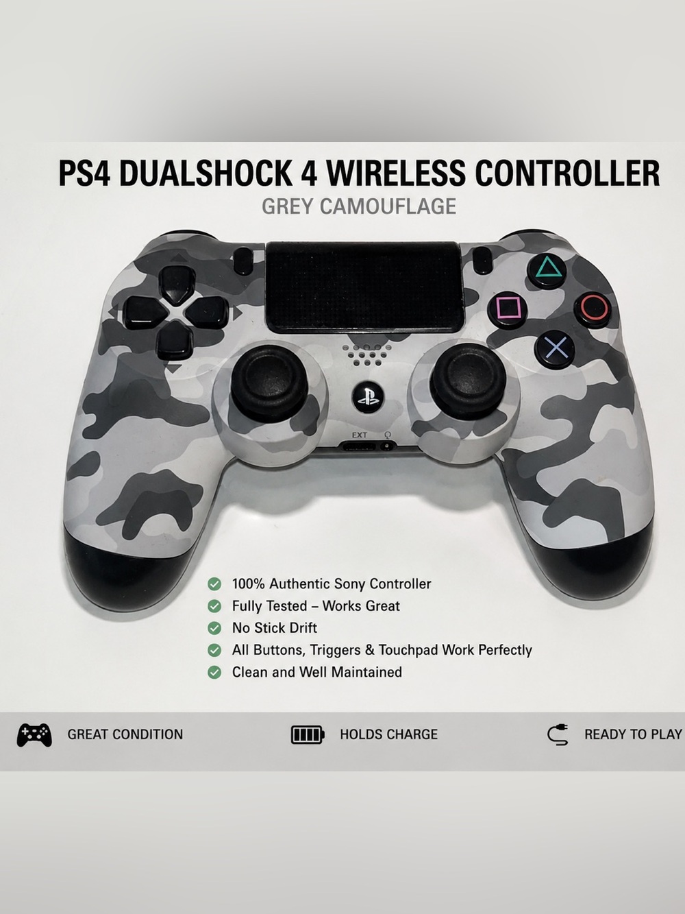 Sony DualShock 4 PS4 Wireless Controller – Urban Camo Edition